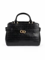 کیف چرم دستی زنانه مدل D8307 مشکی