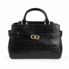 کیف چرم دستی زنانه مدل D8307 مشکی