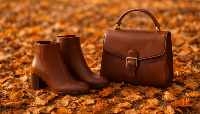 پاییز و محصولات چرمی