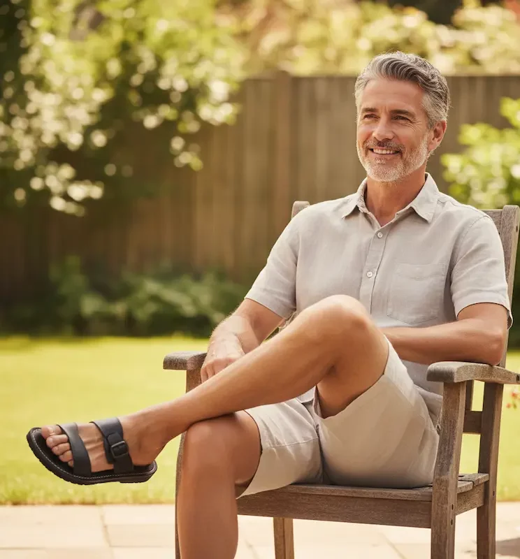 صندل چرم مردانه تابستانی