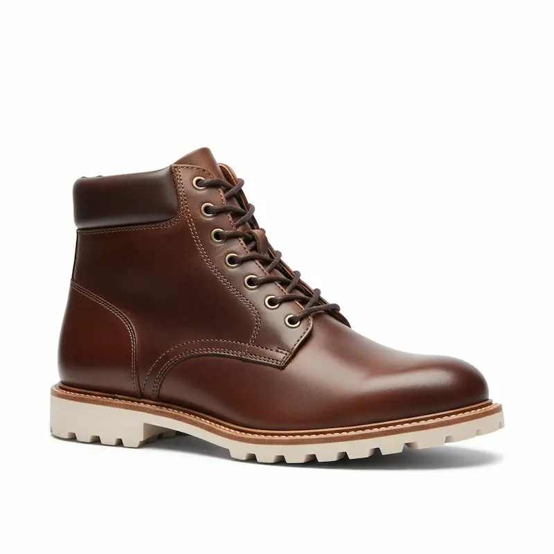 بوت چرم مردانه قهوه ای