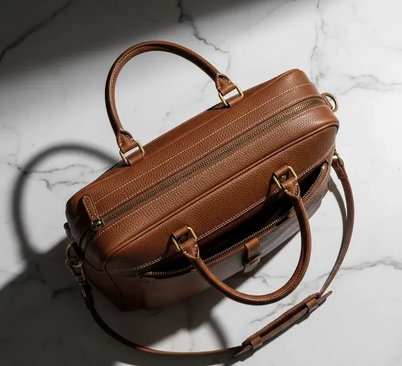 کیف چرم اداری مردانه قهوه ای 