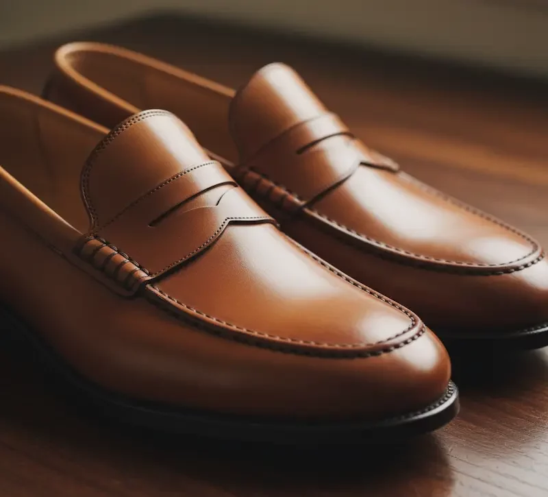 کفش کالج چرم قهوه ای