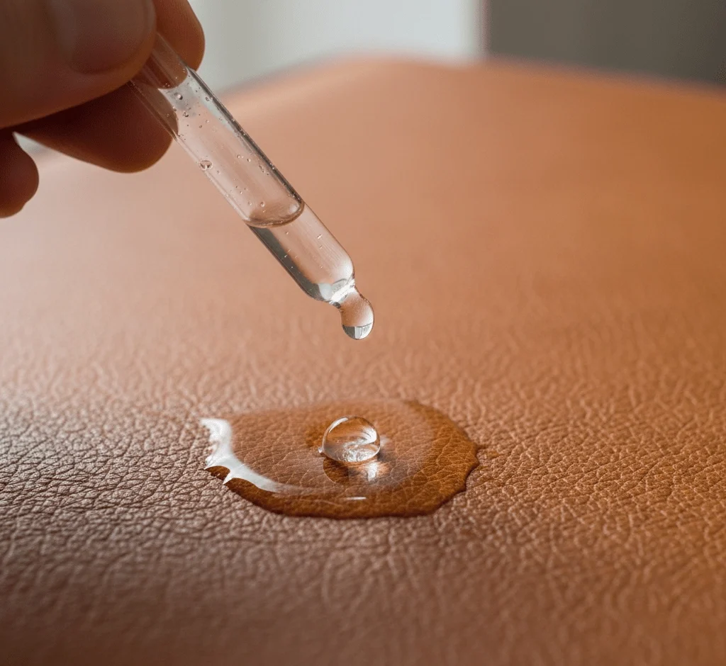 تست آب روی چرم