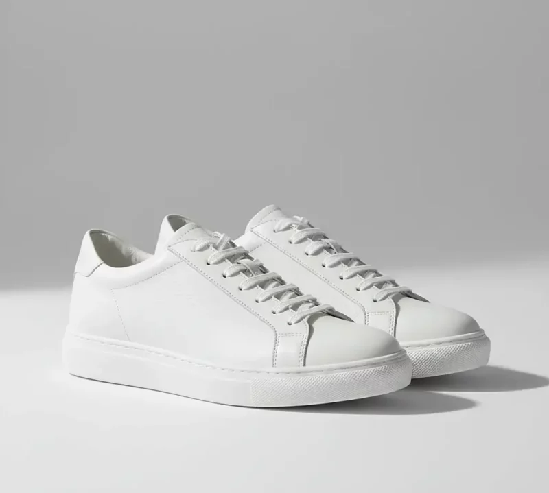 کفش چرم اسپرت زنانه سفید