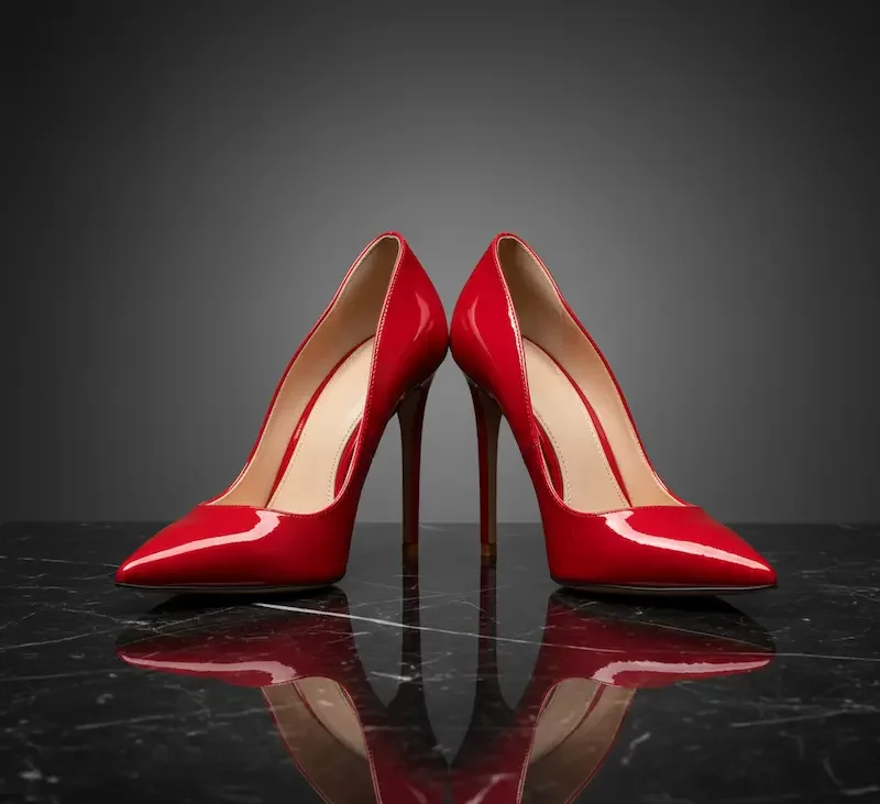 کفش پاشنه بلند مجلسی قرمز رنگ