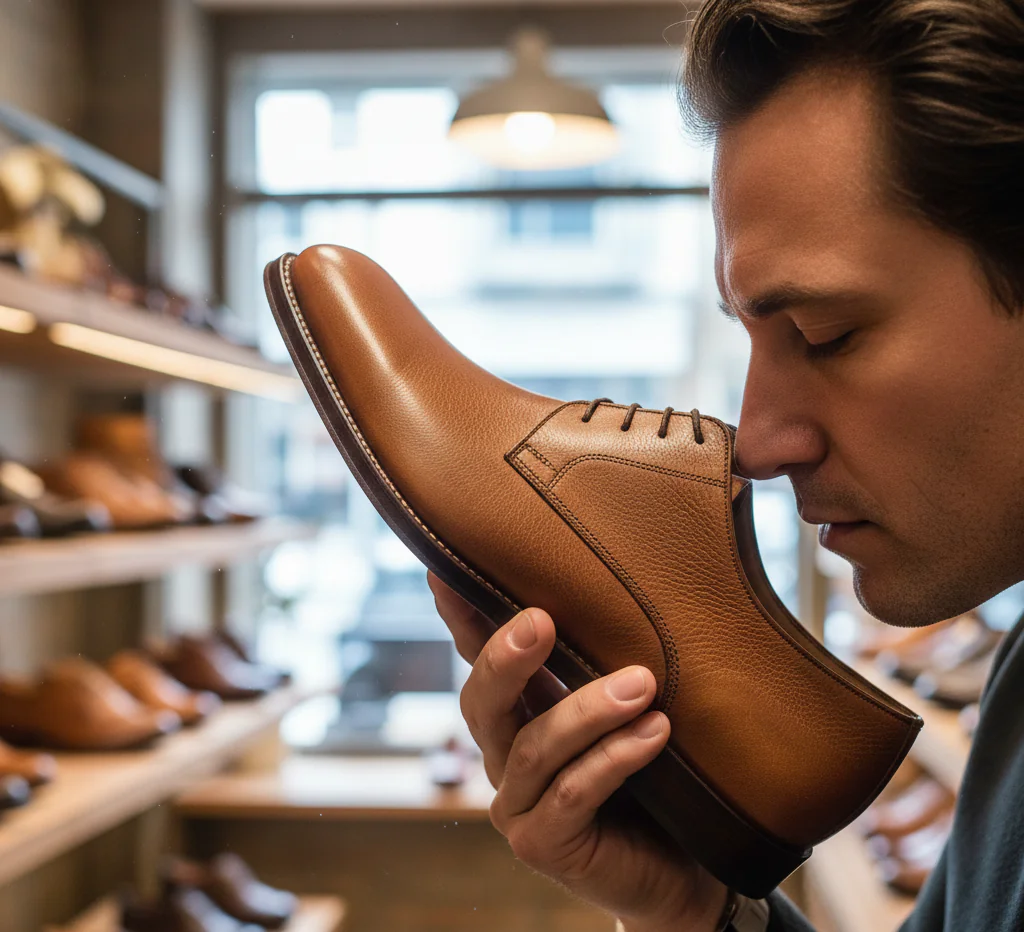 بو کردن کفش چرم