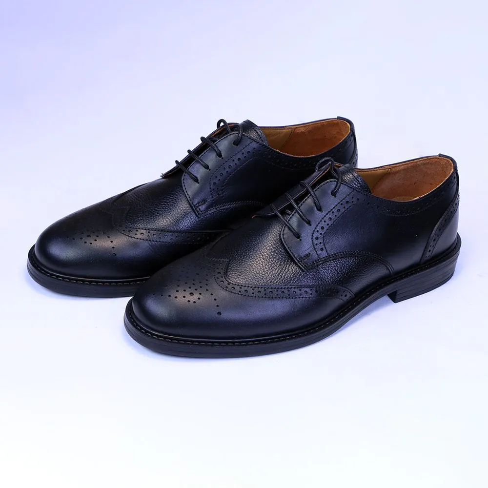 کفش چرم مردانه هشترک بندی مدل G114 - Image 2