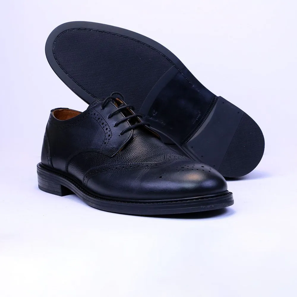 کفش چرم مردانه هشترک بندی مدل G114 - Image 3